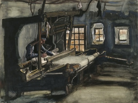 梵高后印象派素描绘画作品，现代世界经典名画619 梵高 We