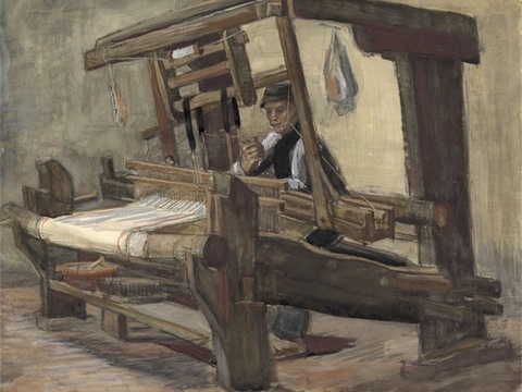 梵高后印象派素描绘画作品，现代世界经典名画618 梵高 We