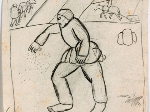 马列维奇抽象画，几何抽象装饰画126