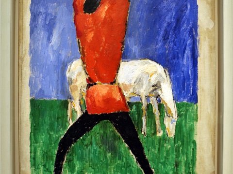  马列维奇抽象画，几何抽象装饰画74 