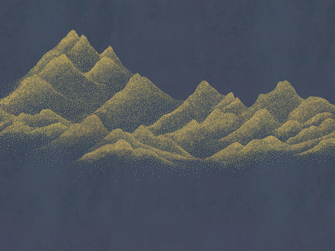  新中式壁纸壁画壁布墙纸墙布云海山水字画花鸟仙鹤荷花花鸟建筑背 