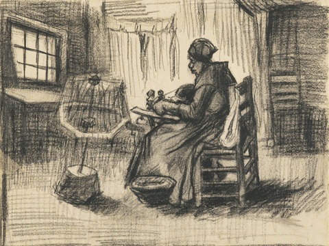 梵高后印象派素描绘画作品，现代世界经典名画611 梵高 VI