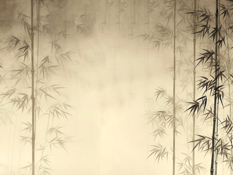  新中式壁纸壁画壁布墙纸墙布云海山水字画花鸟仙鹤荷花花鸟建筑背 