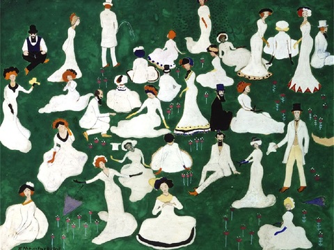  马列维奇抽象画，几何抽象装饰画37 