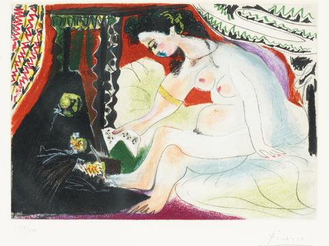  毕加索立体主义绘画作品，现代抽象画，世界经典名画124 