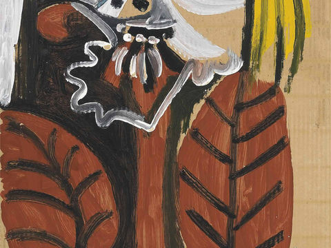  毕加索立体主义绘画作品，现代抽象画，世界经典名画127 