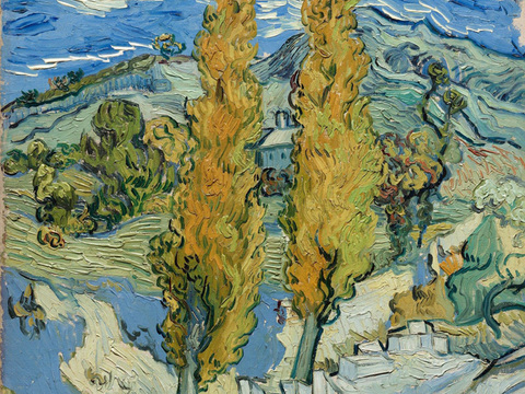 梵高后印象派风景绘画作品，现代世界经典名画210 梵高 Tw