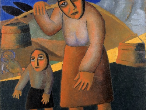 马列维奇抽象画，几何抽象装饰画21