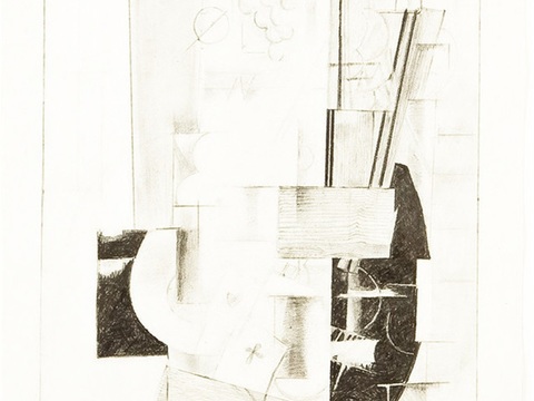  马列维奇抽象画，几何抽象装饰画133 