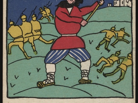 马列维奇抽象画，几何抽象装饰画110