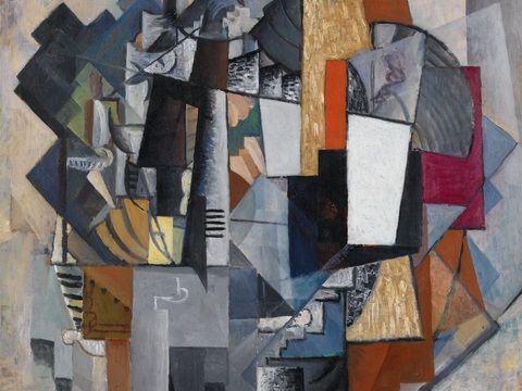  马列维奇抽象画，几何抽象装饰画53 