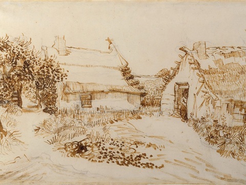 梵高后印象派素描绘画作品，现代世界经典名画601 梵高 Tw