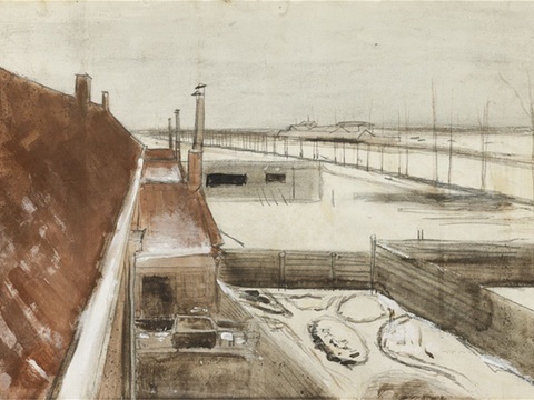 梵高后印象派素描绘画作品，现代世界经典名画604 梵高 VI