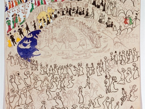 马列维奇抽象画，几何抽象装饰画129