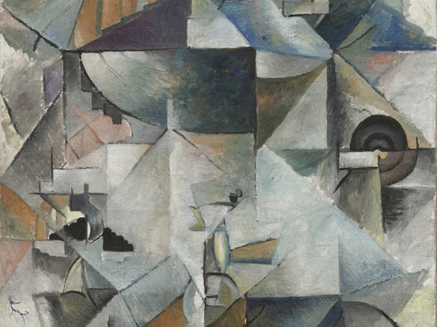  马列维奇抽象画，几何抽象装饰画124 