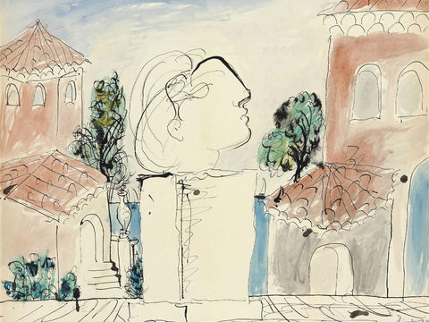  毕加索立体主义绘画作品，现代抽象画，世界经典名画81 