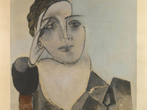  毕加索立体主义绘画作品，现代抽象画，世界经典名画55 