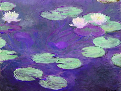  莫奈印象派绘画作品，世界经典名画63Waterlilies 