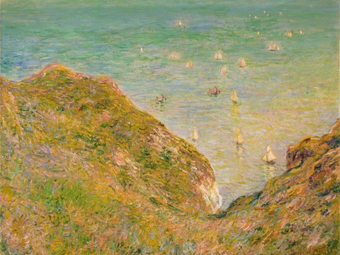  莫奈印象派绘画作品，世界经典名画249On the Clif 