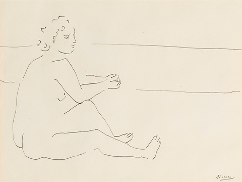  毕加索立体主义绘画作品，现代抽象画，世界经典名画，抽象素描画 