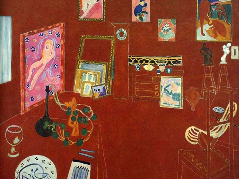 马蒂斯野兽派绘画作品，现代世界经典名画，抽象画368 马蒂斯