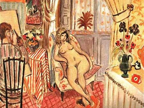  马蒂斯野兽派绘画作品，现代世界经典名画，抽象画082 马蒂斯 