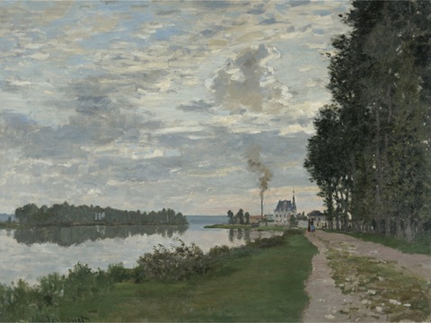  莫奈印象派绘画作品，世界经典名画67The Promenad 