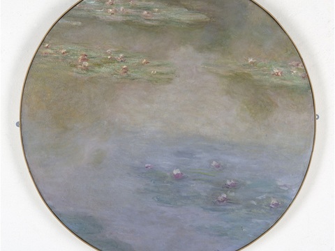 莫奈印象派绘画作品，世界经典名画43睡莲 法国圣艾蒂安市现代