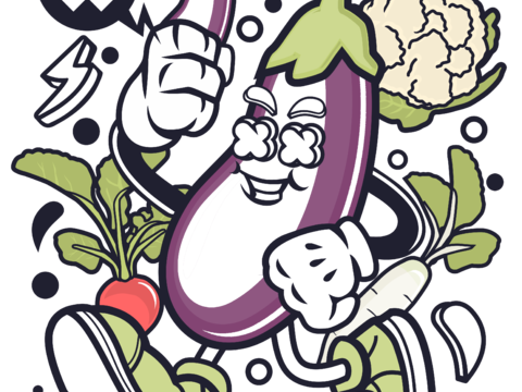 创意卡通潮流涂鸦插画印花66