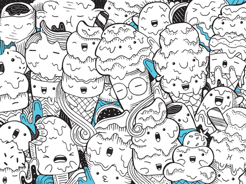 创意可爱卡通涂鸦插画146