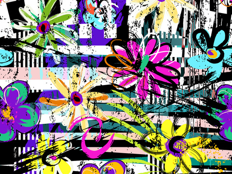 创意动感涂鸦插画110