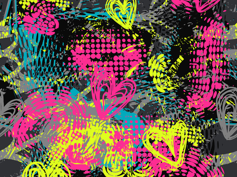 创意动感涂鸦插画71