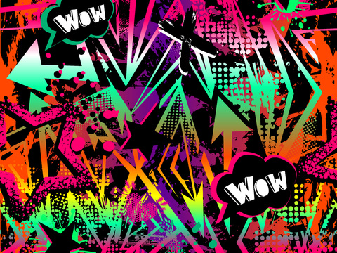  创意动感涂鸦插画65 