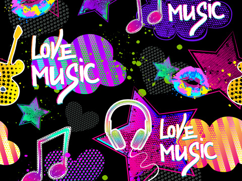  创意动感涂鸦插画108 