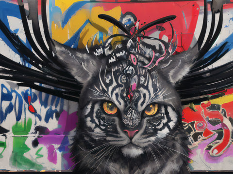  街头涂鸦绘画喷漆墙绘196 