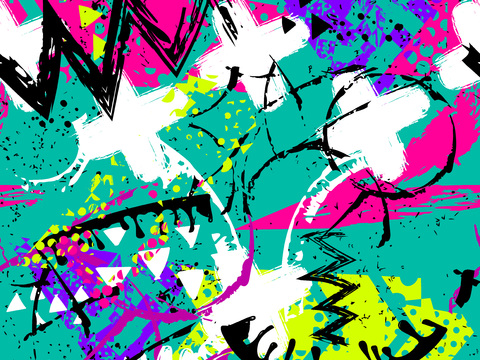 创意动感涂鸦插画123