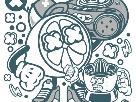 创意卡通潮流涂鸦插画印花120