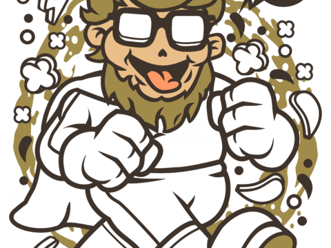  创意卡通潮流涂鸦插画印花196 