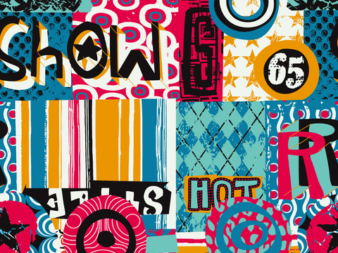 创意动感涂鸦插画67