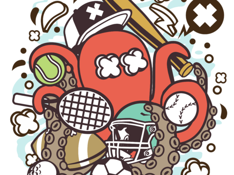  创意卡通潮流涂鸦插画印花189 