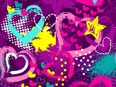 创意动感涂鸦插画107