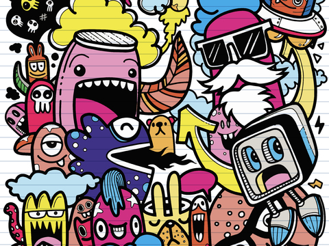 创意可爱卡通涂鸦插画139