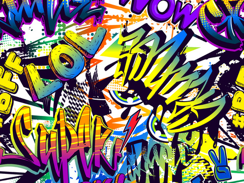 创意动感涂鸦插画99