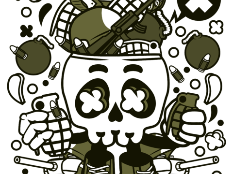 创意卡通潮流涂鸦插画印花6