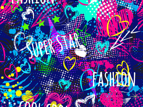 创意动感涂鸦插画83