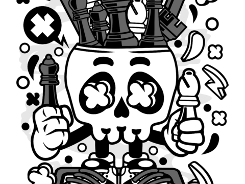 创意卡通潮流涂鸦插画印花40