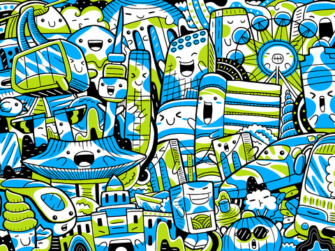 创意可爱卡通涂鸦插画156