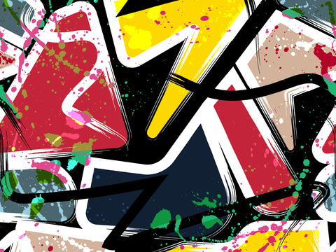 创意动感涂鸦插画120