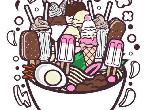 创意卡通潮流涂鸦插画印花139