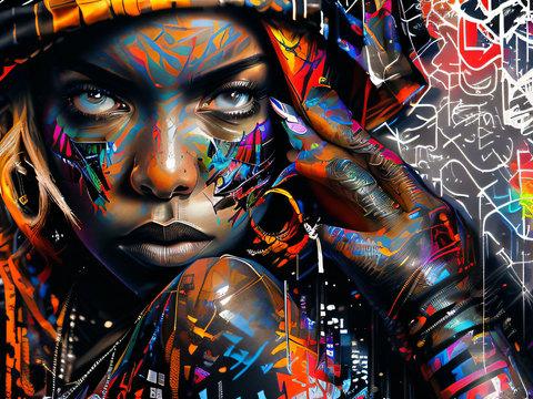 街头涂鸦绘画喷漆墙绘201